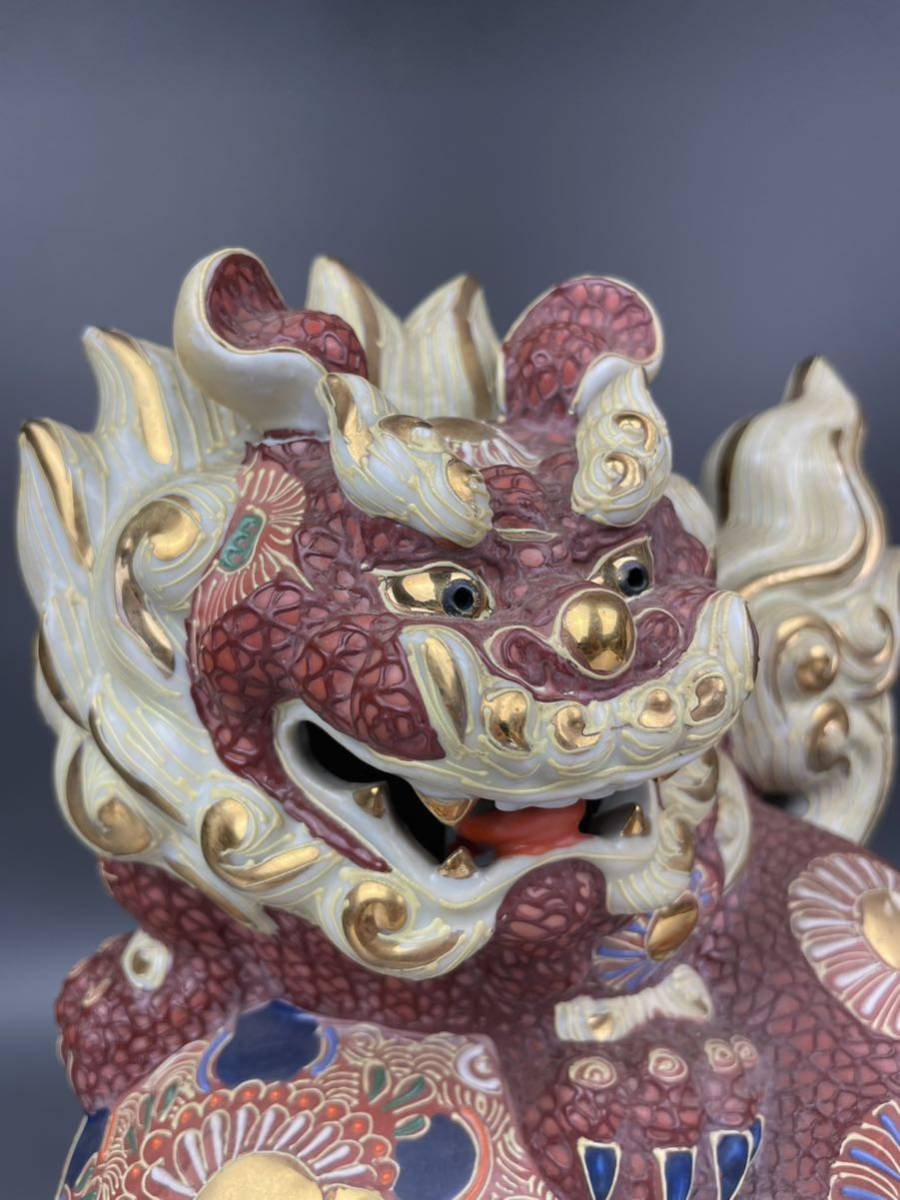 陶芸品獅子玉乗り獅子古美術骨董品
