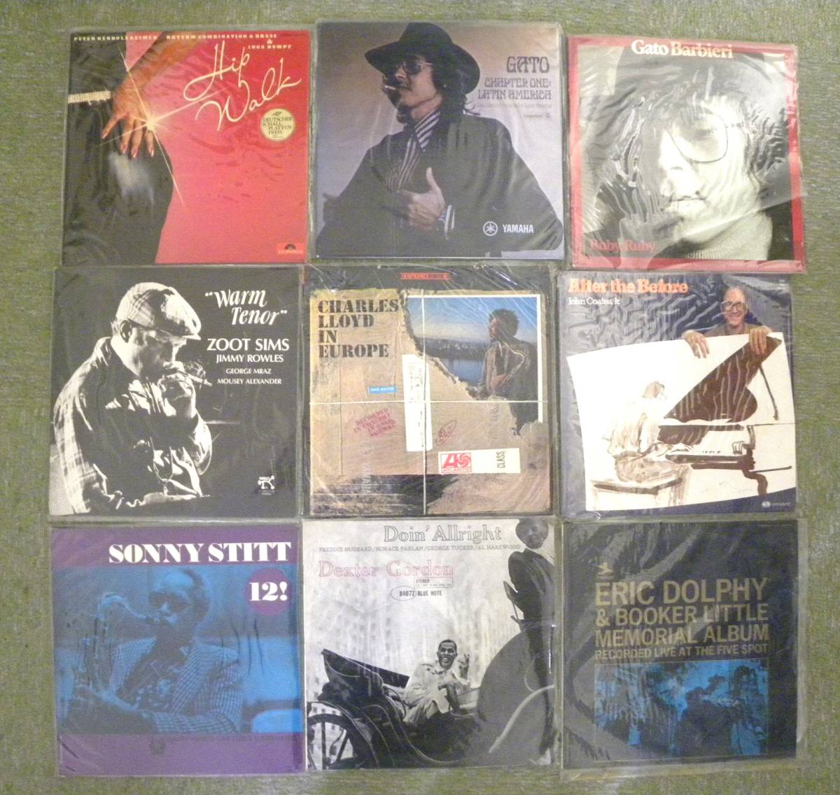 レコード　ジャズ　9枚　まとめ　DEXTER　GORDON　SONNY　STITT　ZOOT　SIMS　他　4543