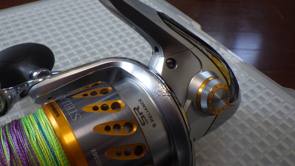 ①シマノ 08 ステラ SW18000H オーバーホール済み 替スプール付きの 