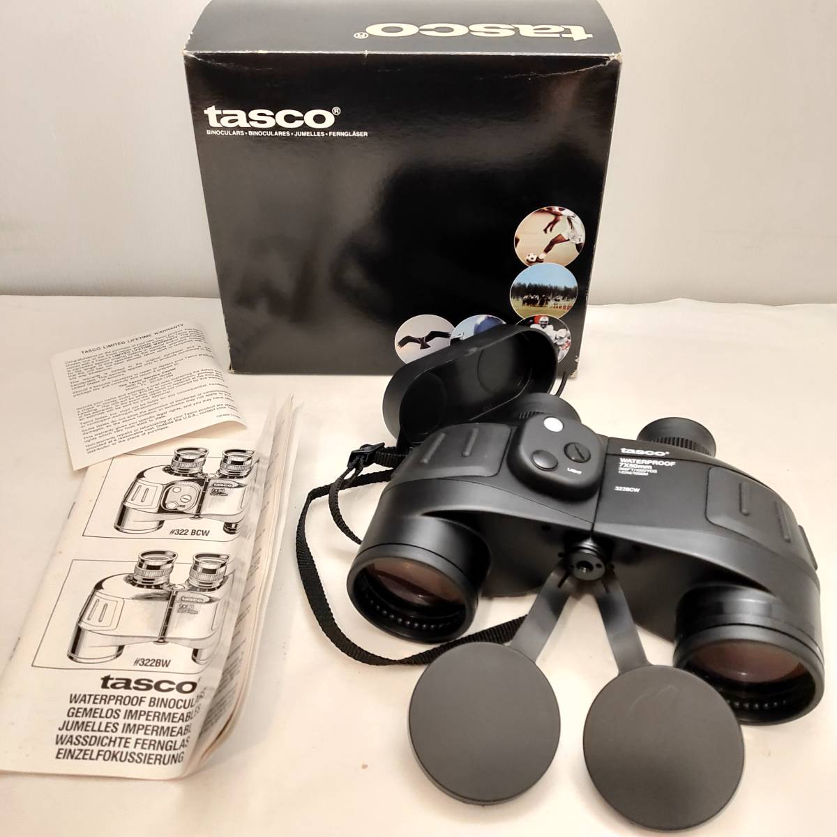 ●tasco タスコ 防水 双眼鏡 WATERPROOF 7x50mm 322BCW 現状品●