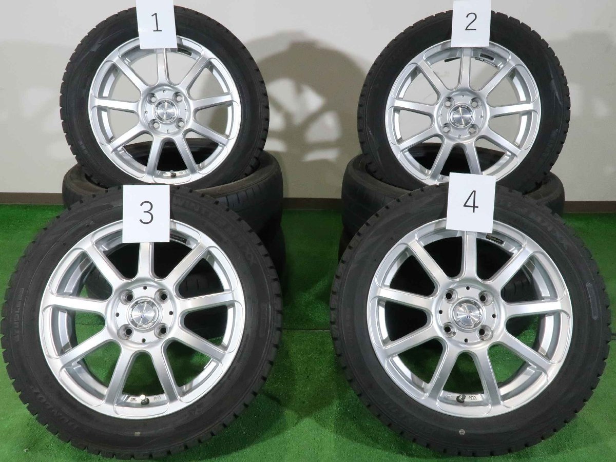 4本 社外 15インチ 5J+45 4H 100 スタッドレス ダンロップ ウインター 