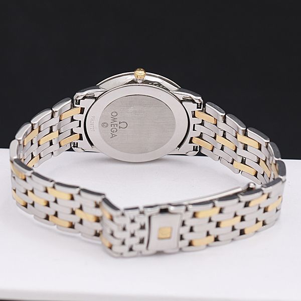 美品】 OMEGA オメガ デビル プレステージ クォーツ メンズ腕時計 