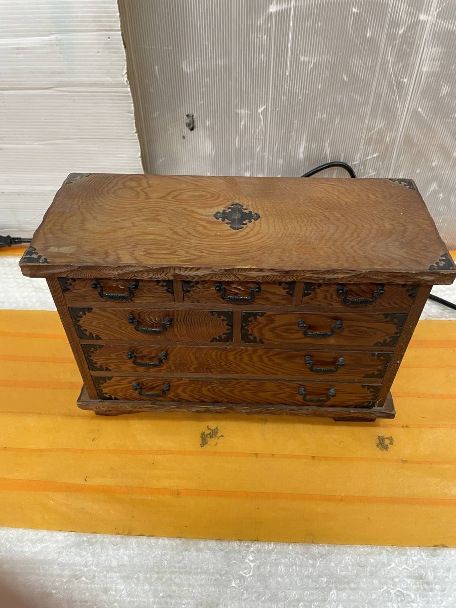 1387 レトロな杉の小引き出し 収納棚 小箪笥 ケース 古家具
