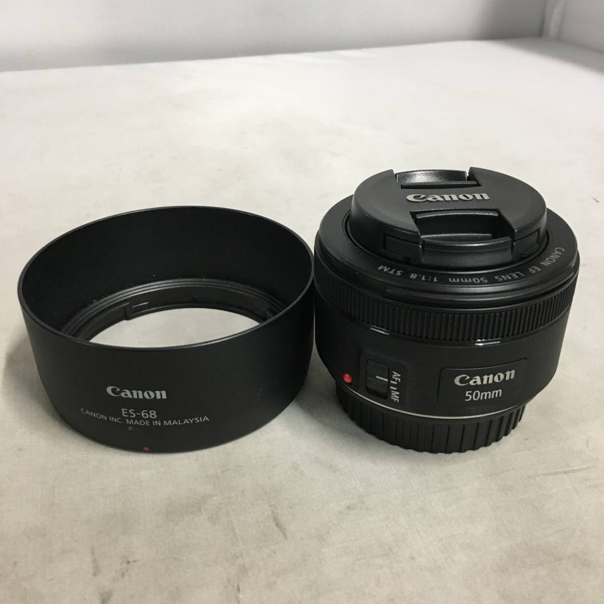 ○Canon EF 50mm F1.8 STM 単焦点 カメラ レンズ ES-68 レンズフード 【23/