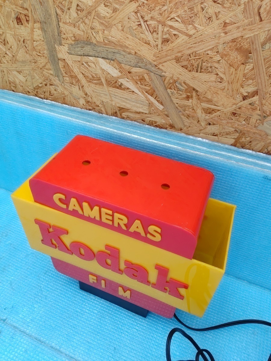 当時物 販売店用 電飾看板 Kodak 検索)アメリカン雑貨 レトロ カメラ