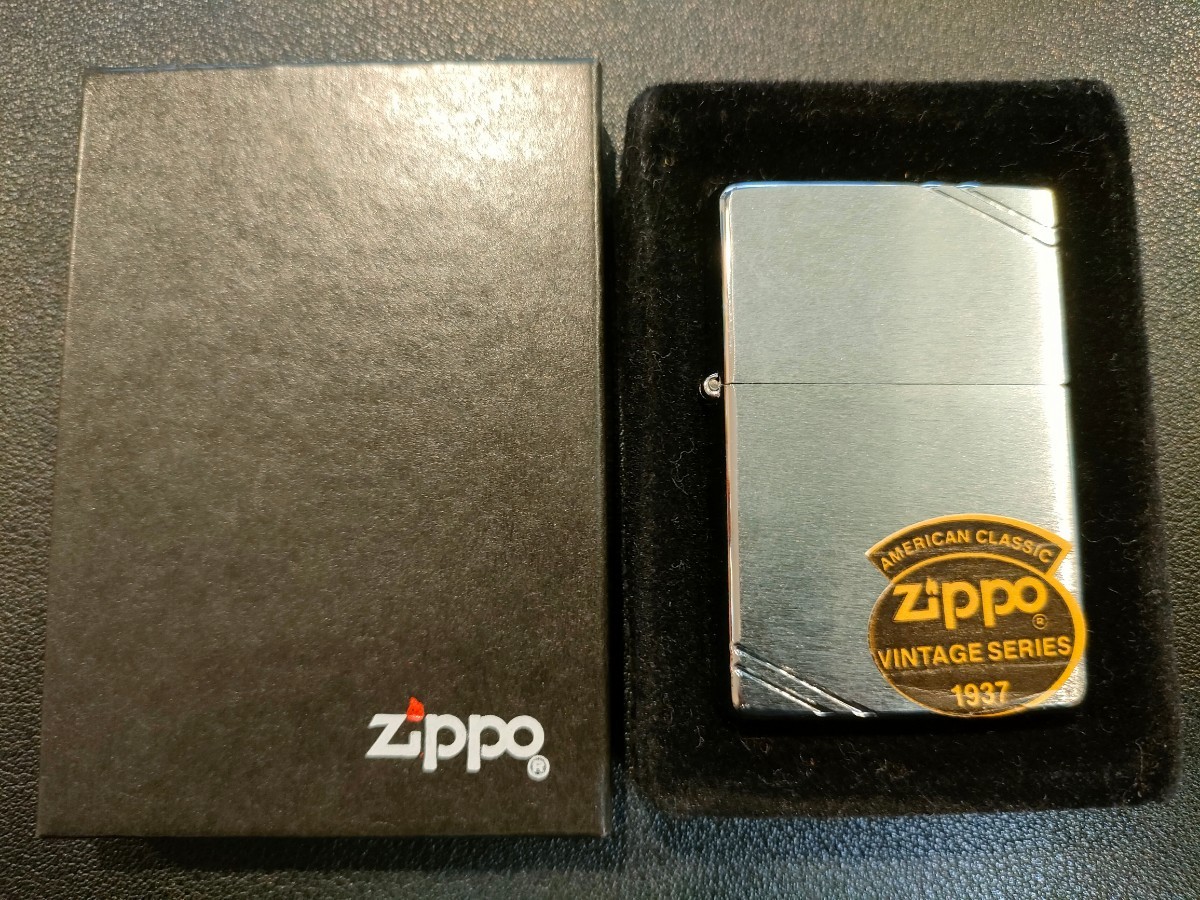 1円〜☆凖未使用☆ZIPPO AMERICAN CLASSIC VINTAGE SERIES 1937 #230 BRUSH CHROME FT☆ジッポ ジッポーライター CLASSIC ZIPPO ジッポー