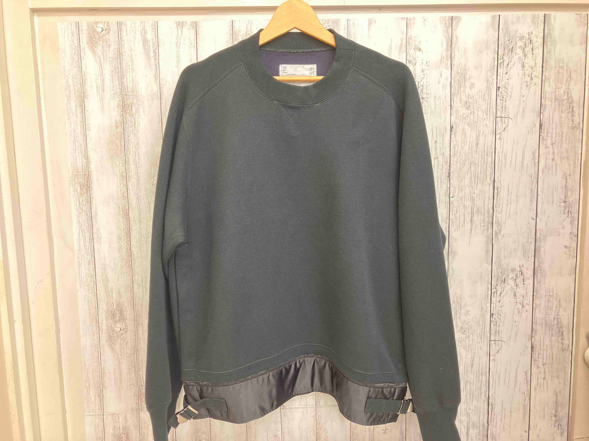 [タグ付き美品]/sacai/23-03059M/23SS/Nylon Twill Sponge Sweat/スウェット/サカイ/ナイロンツイルスポンジスウェット/BLK