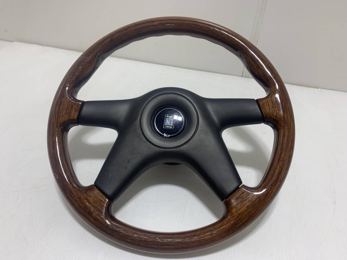 新作，お得】 NARDI ナルディ ステアリング 径約36cm 赤ステッチ
