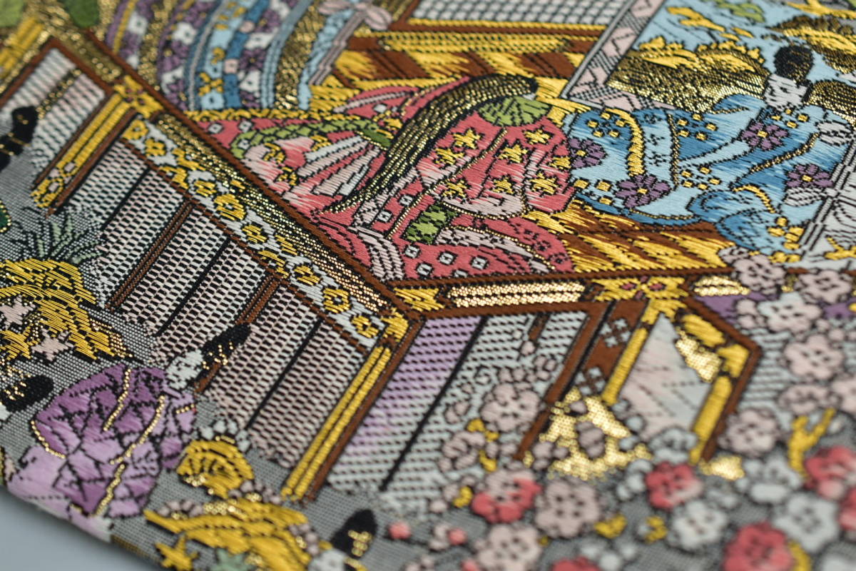 建都壱建都一千二百年記念 全通総柄本金錦 京洛時代祭還幸絵巻 Yahoo
