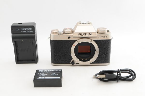 富士フィルム X−T100 シャンパンゴールド - ボディー 美品FUJIFILM