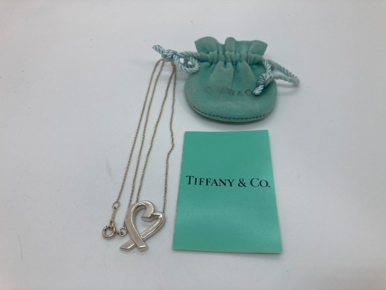 キングラム[03]【送料無料】TIFFANY　SV925　シルバー　ティファニー　パロマピカソ　ラビングハート　ネックレス　4.7g　＠091103