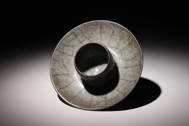 博物館展示品　来歴有　1336　南宋時代　官窯天目台　幅約14.5cm　(検)天目茶碗 茶道具 茶器 唐物 中国美術 文化遺産オンライン - 2026年