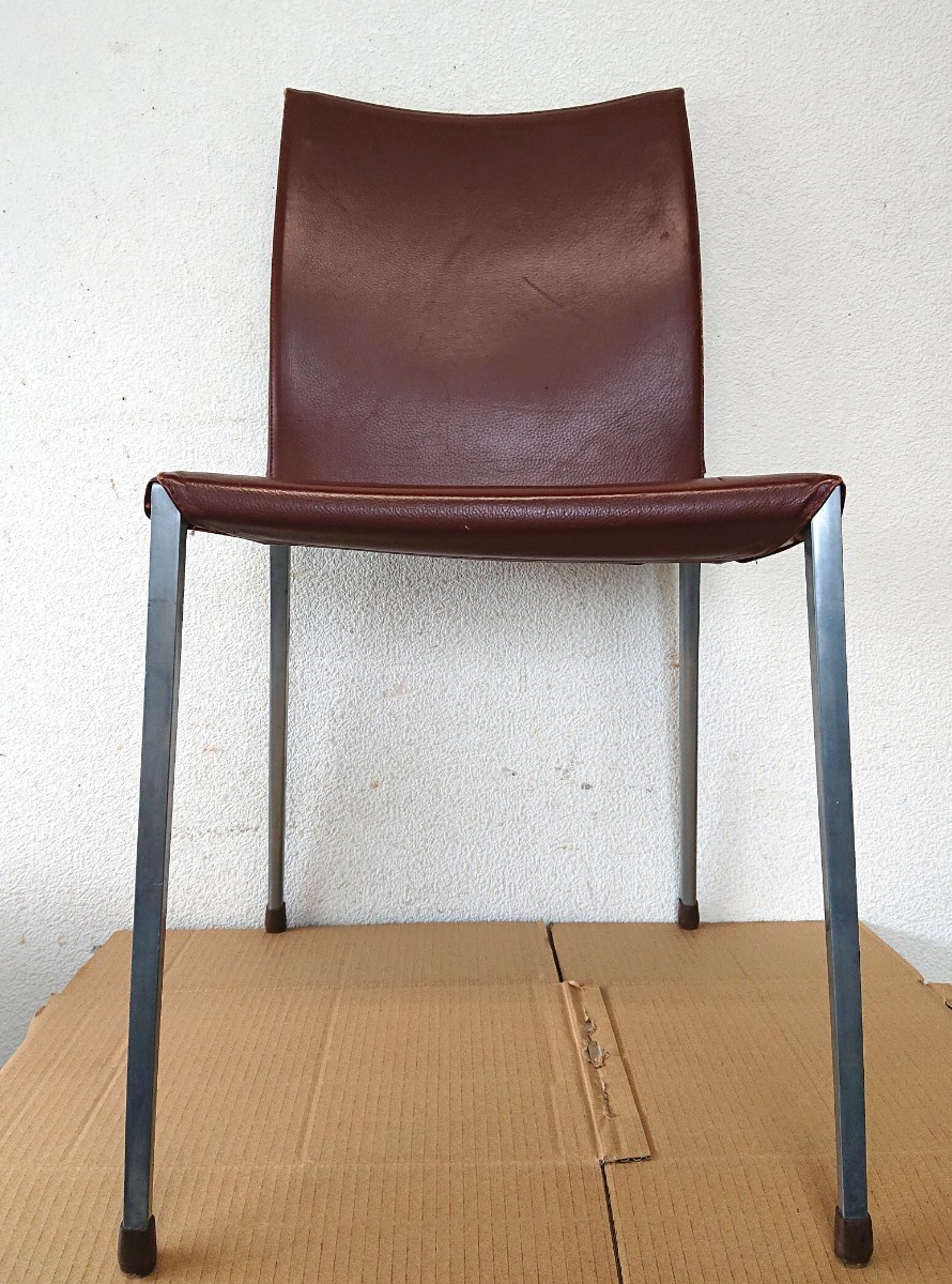 ザノッタ Zanotta】レザー ダイニングチェア イタリア製 家具