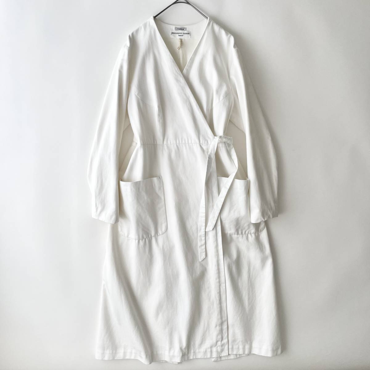 YAECA -Cache-coeur Coat- size/S (kc) ヤエカ カシュクールコート アウター コットン ホワイト 白 日本製 JAPAN