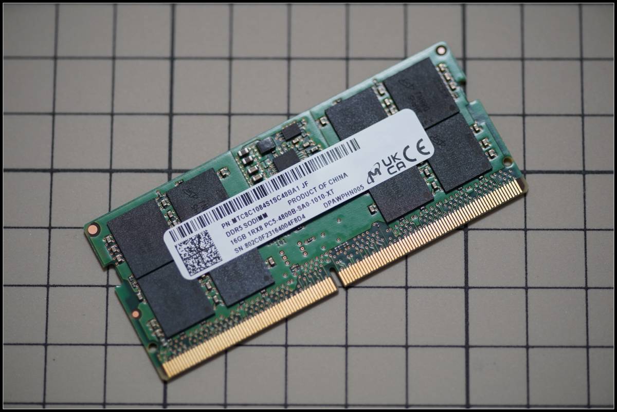 Micron製ノートPC用DDR5 SO-DIMMメモリ16GB 2枚 ノート PC メモリー DDR5 16G 【公式通販】