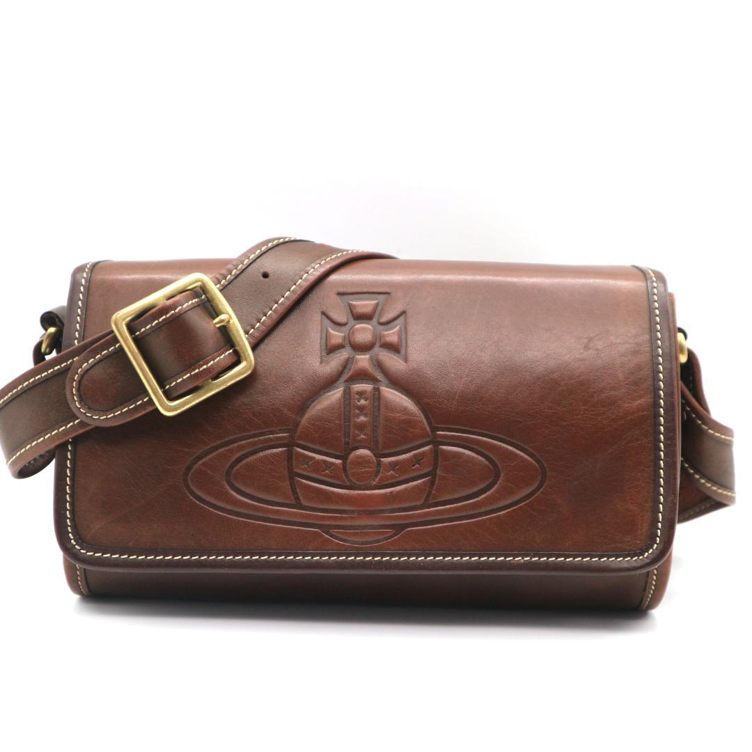 【希少/美品】ヴィヴィアンウエストウッド ショルダーバッグ/レザー/ビッグオーブ