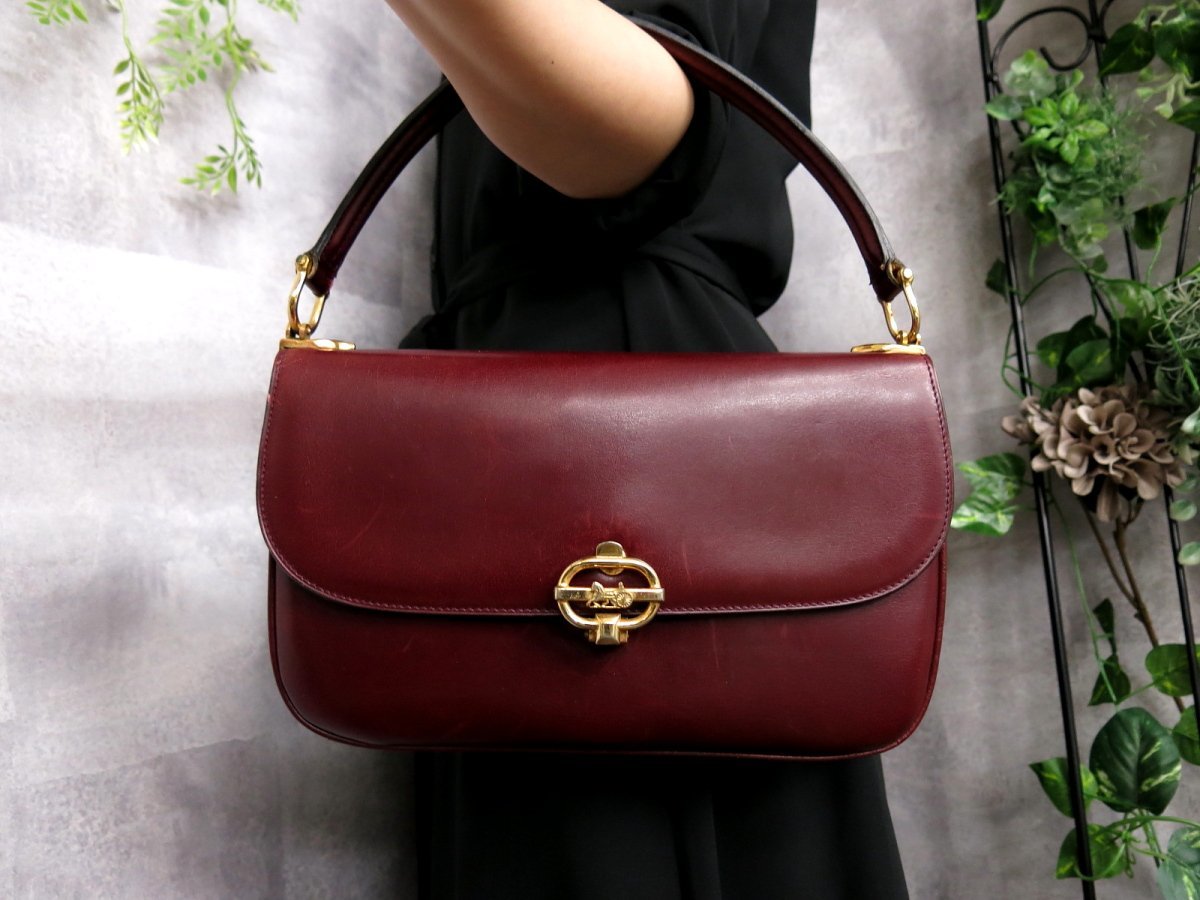 馬車金具 セリーヌ ショルダーバッグ CELINE ボックスカーフ 美品 