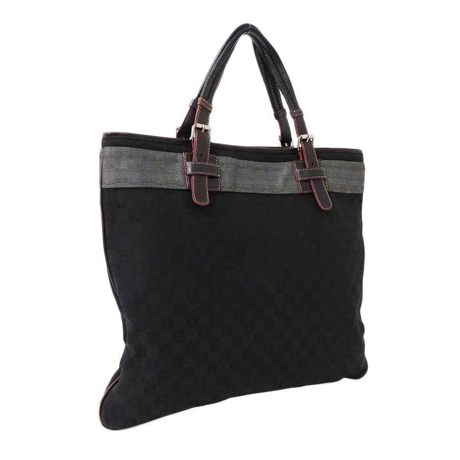 ロエベ LOEWE トートバッグ 腕掛け キャンバス レザー リピート
