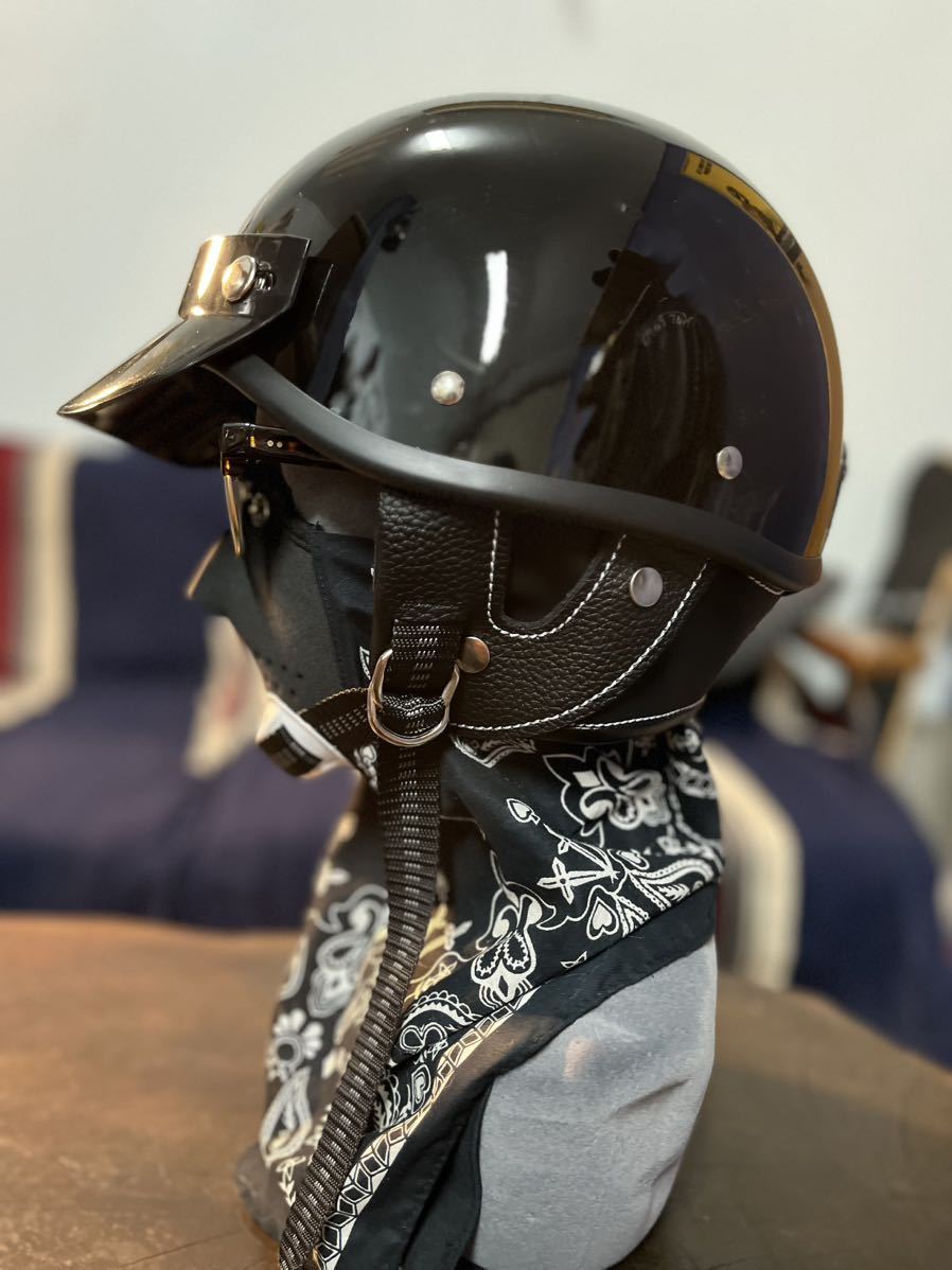 ショーティー L 黒 ハーレー ポリヘル 旧車 ビンテージ BUCO