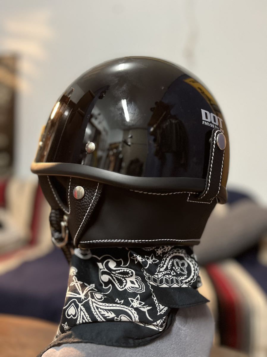 ポリヘル　ショーティー　オーシャンビートル buco bell ビンテージ ショーティー L 黒 ハーレー ポリヘル 旧車 ビンテージ BUCO