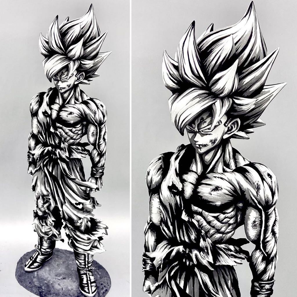 ドラゴンボール　SMSP 孫悟空　モノクロ ドラゴンボール SMSP 孫悟空 超サイヤ人 03 c賞 モノクロ フィギュア