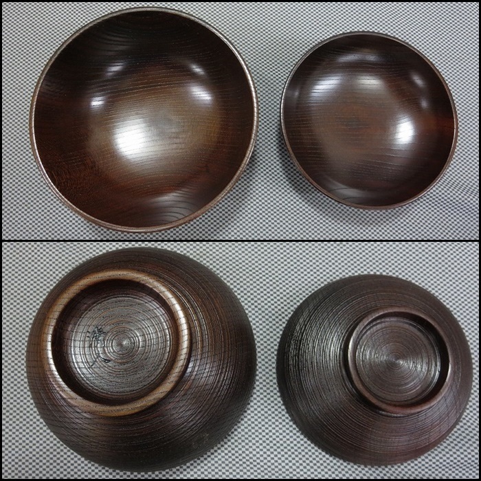 良品輪島塗 木地呂 吉野絵 煮物椀 5客 雑煮椀⁄大椀