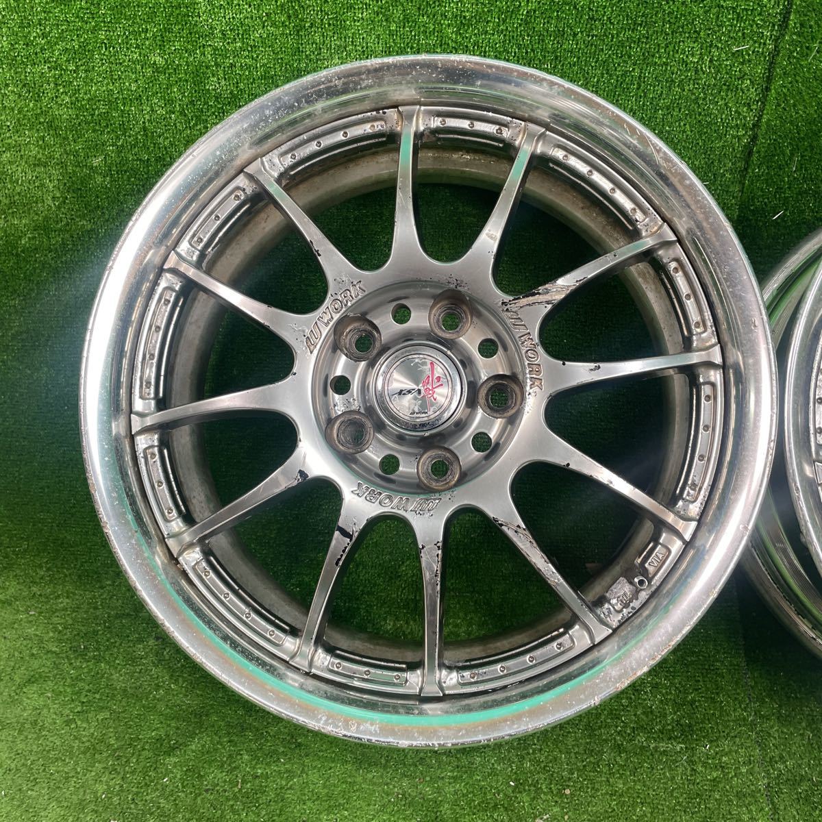 849☆希少☆WORK XSA 戦 XS2 17×7J +48 114.3 5穴 2本 ワーク イクサ 