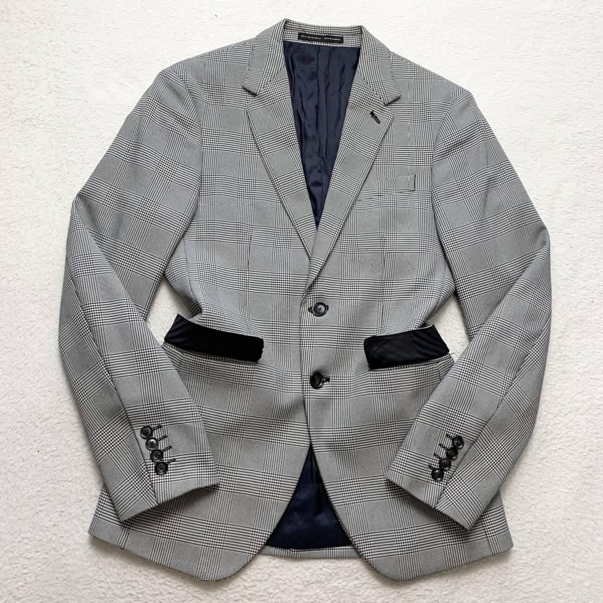 ZARA チェック柄テーラードブレザー XSサイズ ゴールデンブラウン ZARA