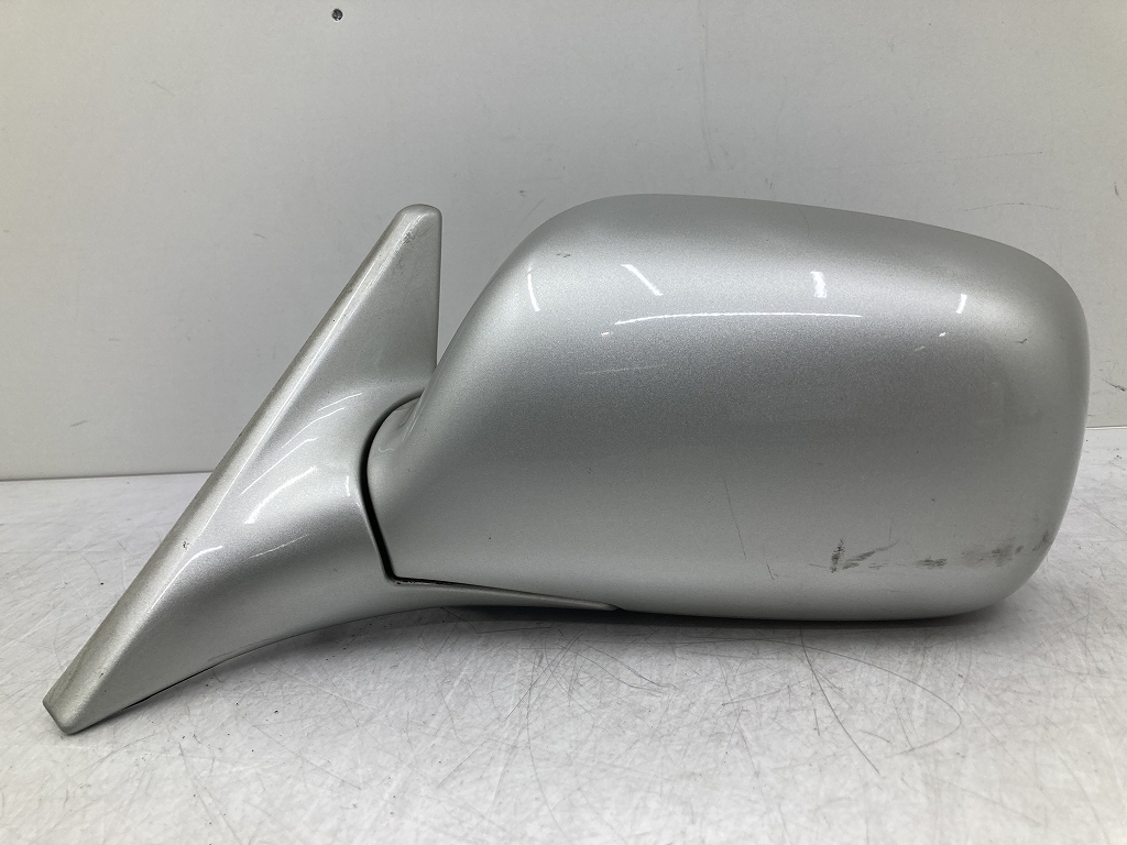 割れ無 動作OK GX100 後期 マーク2 ツアラー 純正 左 ドアミラー 助手席側 5P 1C0 シルバーメタリック JZX100 (YV1096)