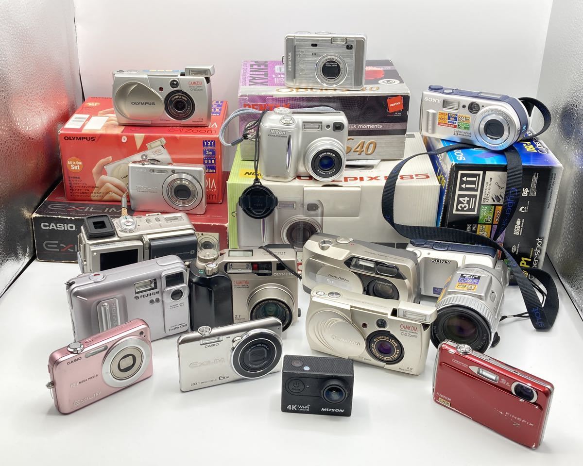 デジカメ4台まとめ SONY Panasonic Nikon PENTAX デジタルカメラ フィルムカメラ 4点まとめ SONY Cyber-shot / Nikon