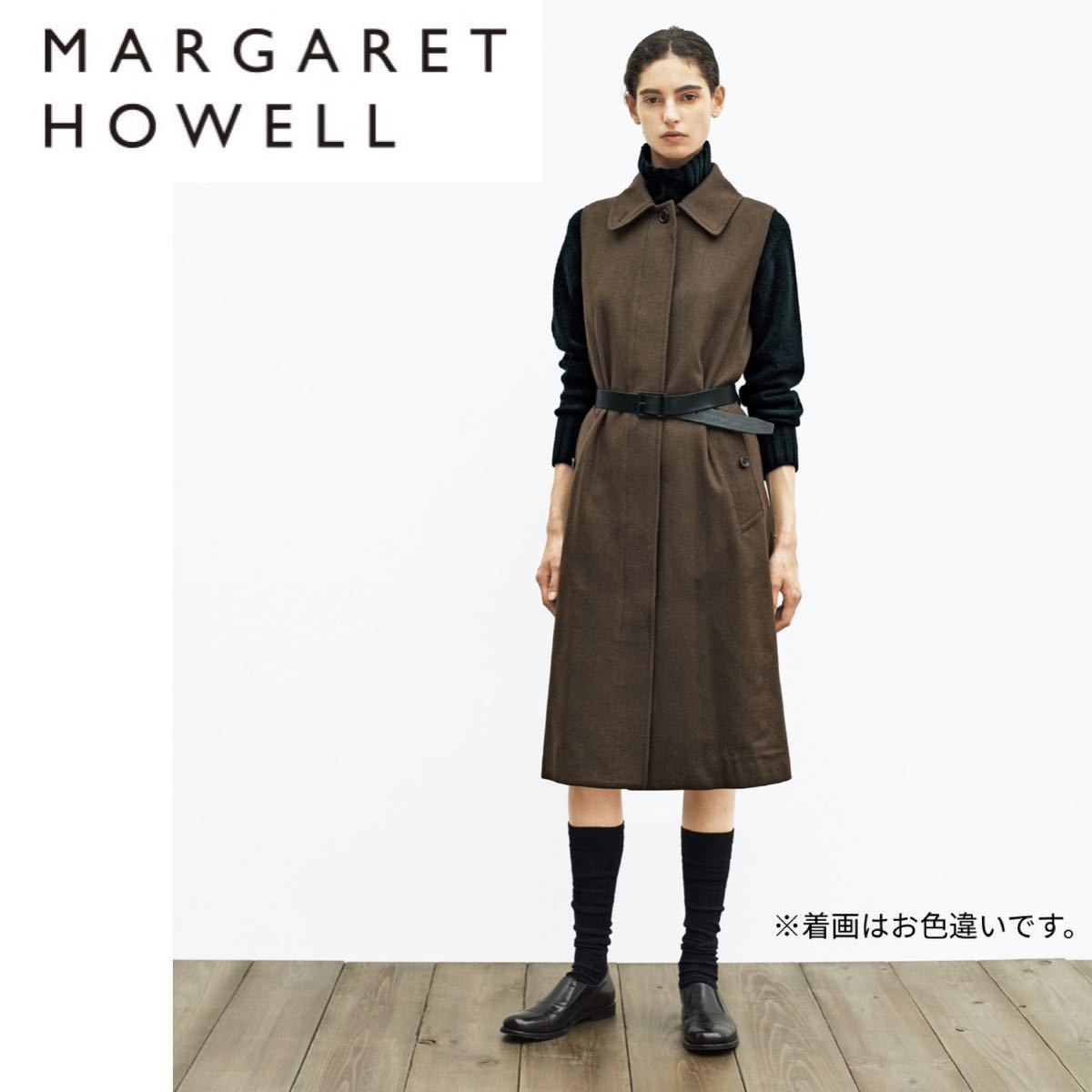 ワンピース MARGARET HOWELL DRY WOOL TWILL DRESS MARGARET HOWELL マーガレットハウエル DRY WOOL TWILL DRESS