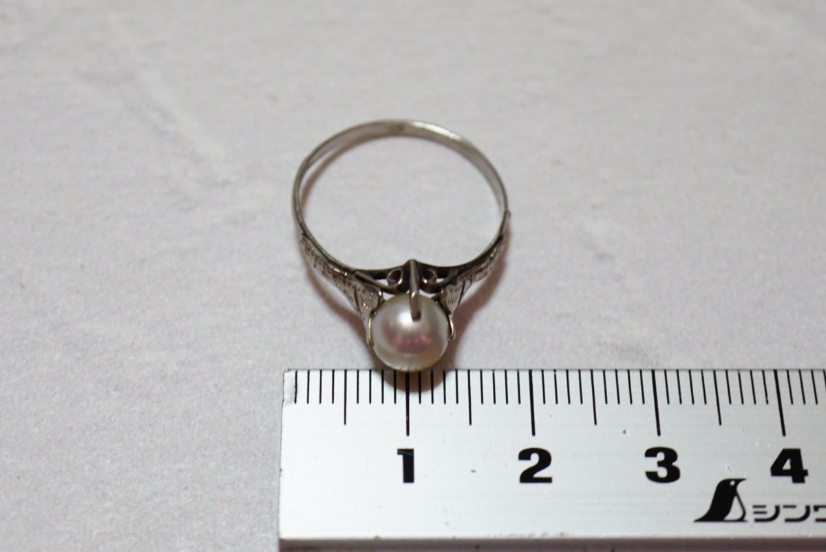 541 昭和品 MPM刻印 アコヤ真珠 リング 指輪 13号 ヴィンテージ 