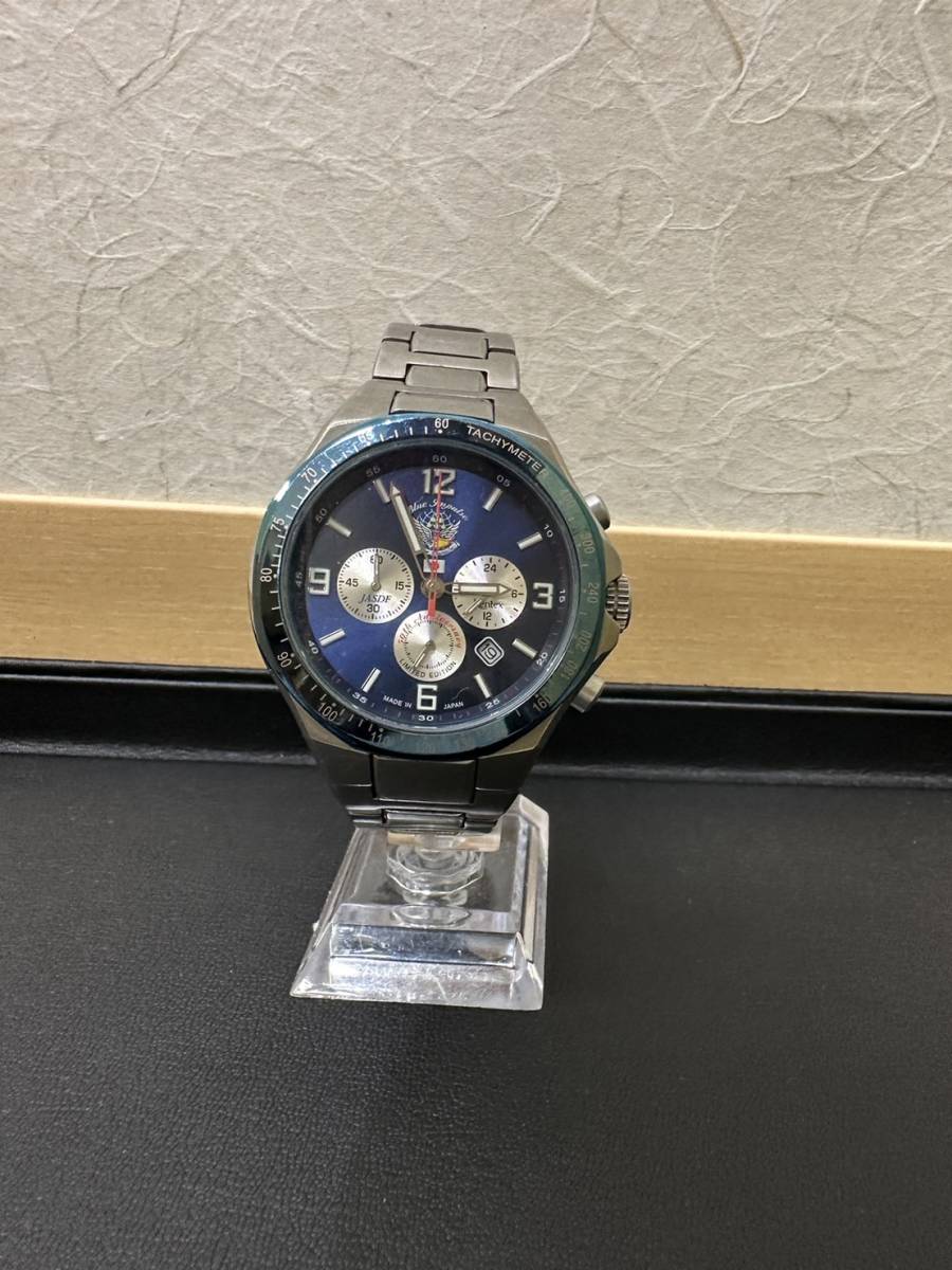 【EKA-4385OH】１円スタート ブルーインパルス 50周年記念 QZ 時計 不動 ジャンク扱い クロノグラフ リミテッドエディション メンズ 