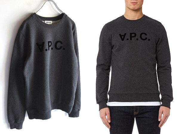 30周年記念限定 A.P.C. アーペーセー SWEAT VPC HIVER 87 反転ロゴ 