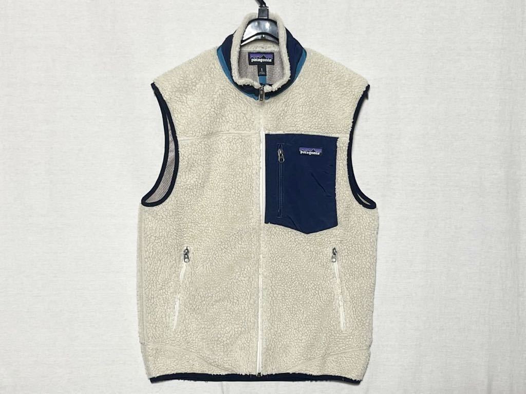 【patagonia】パタゴニア レトロXベスト エックス フリース サイズS Retro-X Vest ナチュラル×ネイビー