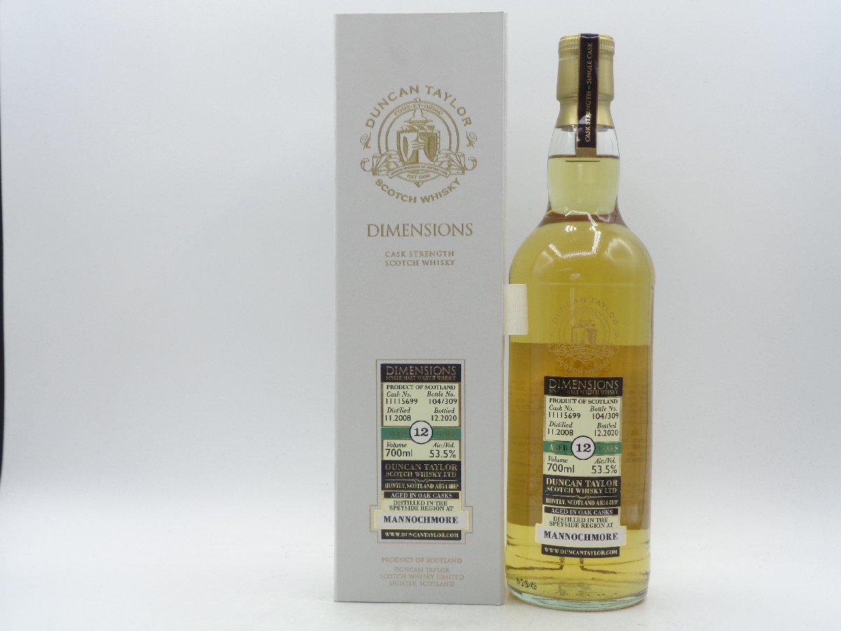 マノックモア 12年Dimensions ダンカンテイラー社 DUNCAN TAYLOR DIMENSIONS MANNOCHMORE 12年 ダンカンテイラー ダイ