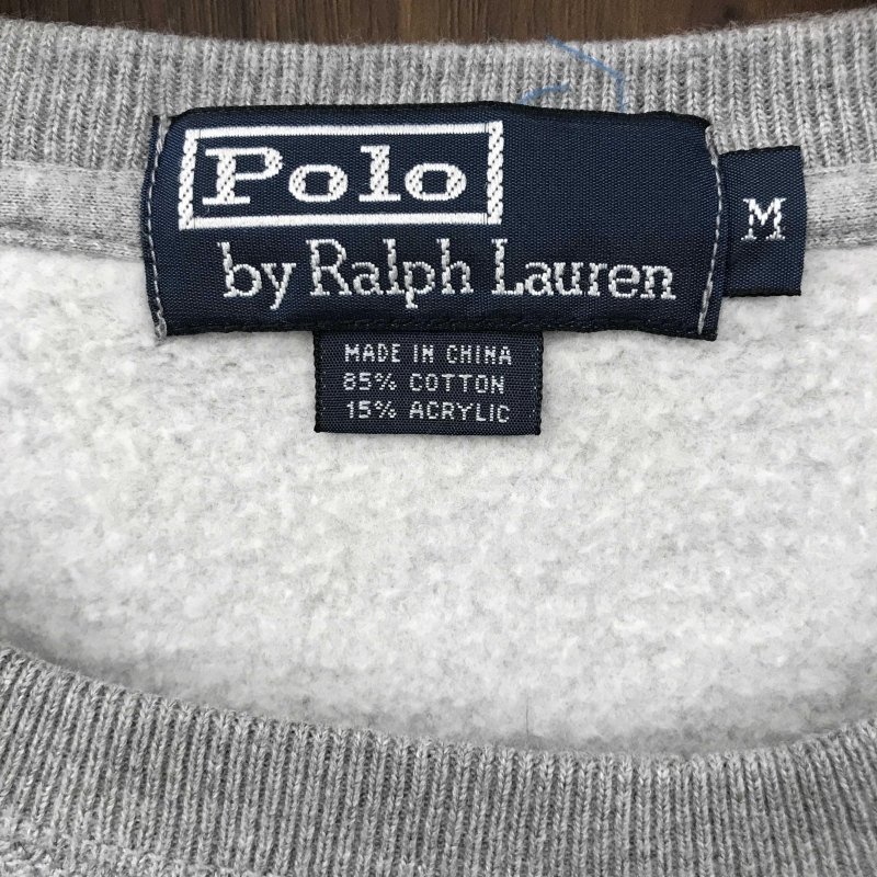 Ｒａｌｐｈ Ｌａｕｒｅｎ ラルフローレン スウェット リブ グレー ポニー ワンポイント 洋品紳士服/266
