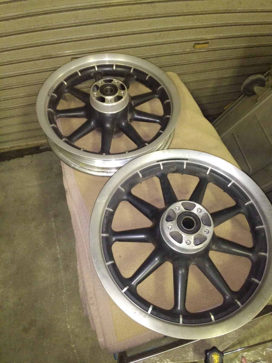 ハーレー　ツインカム系16インチホイール前後セット　チョッパー　ボバー　純正