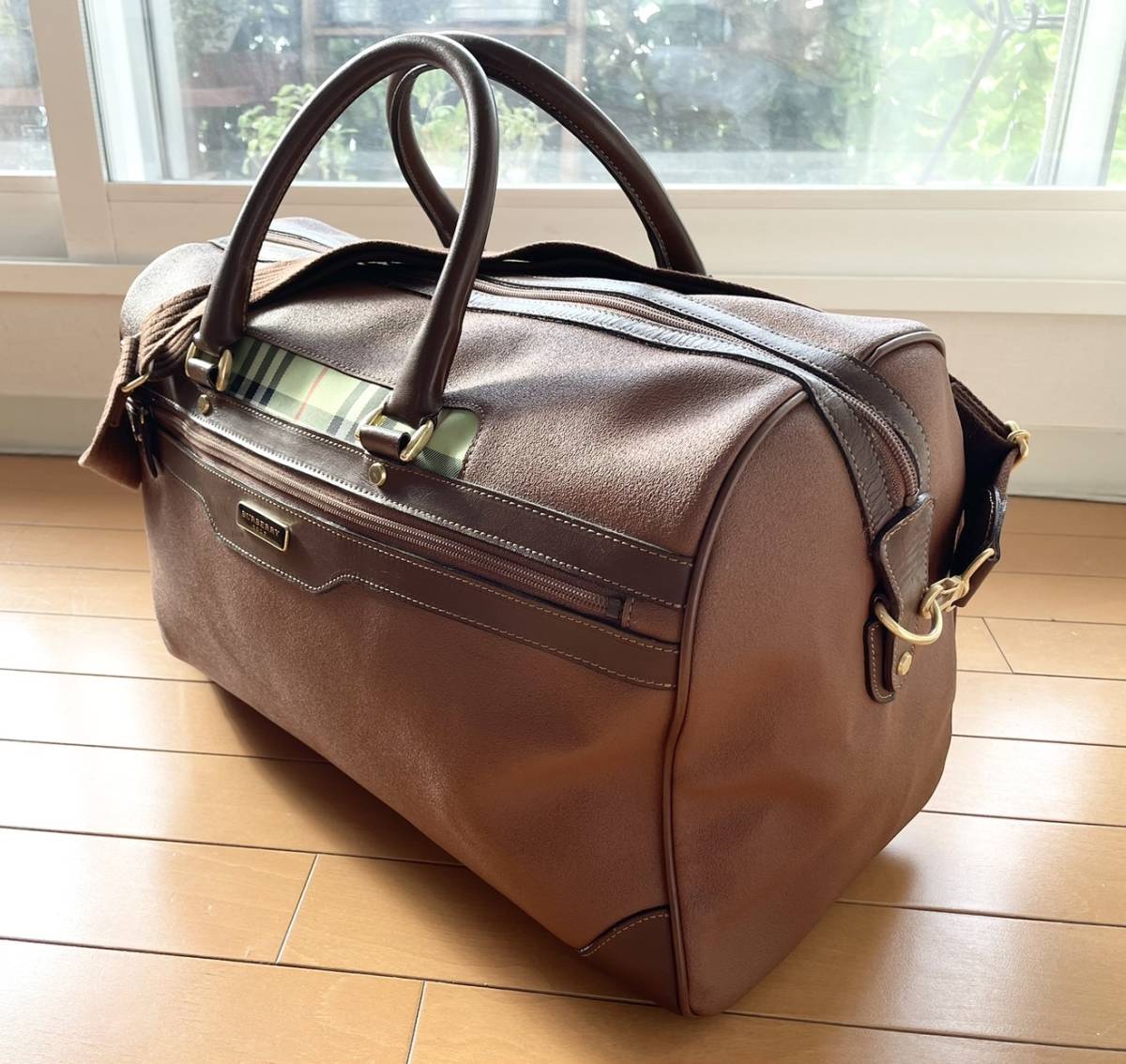 美品 BURBERRY バーバリー ゴルフ ノバチェック 多機能 大型