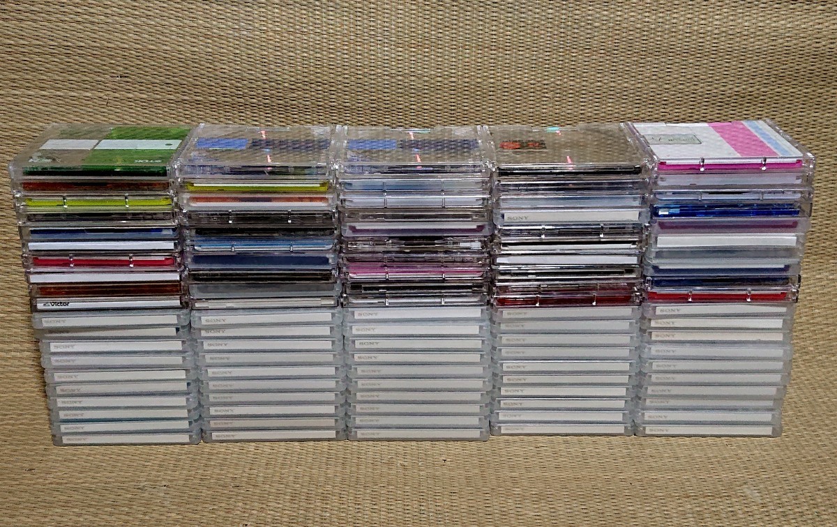 中古ＭＤ まとめて １００枚 ＳＯＮＹ Ｖｉｃｔｏｒ ＴＤＫ他 ミニディスク ８０分 ７４分 大量 ソニー ビクター マクセル