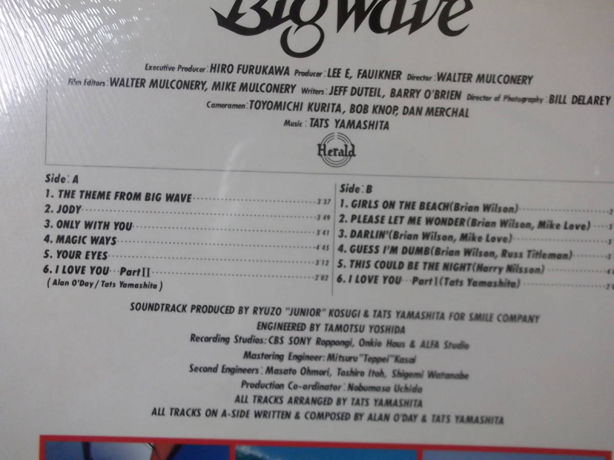 山下達郎「BIG WAVE完全生産限定」 | Warner Music Japan 【国内盤LP