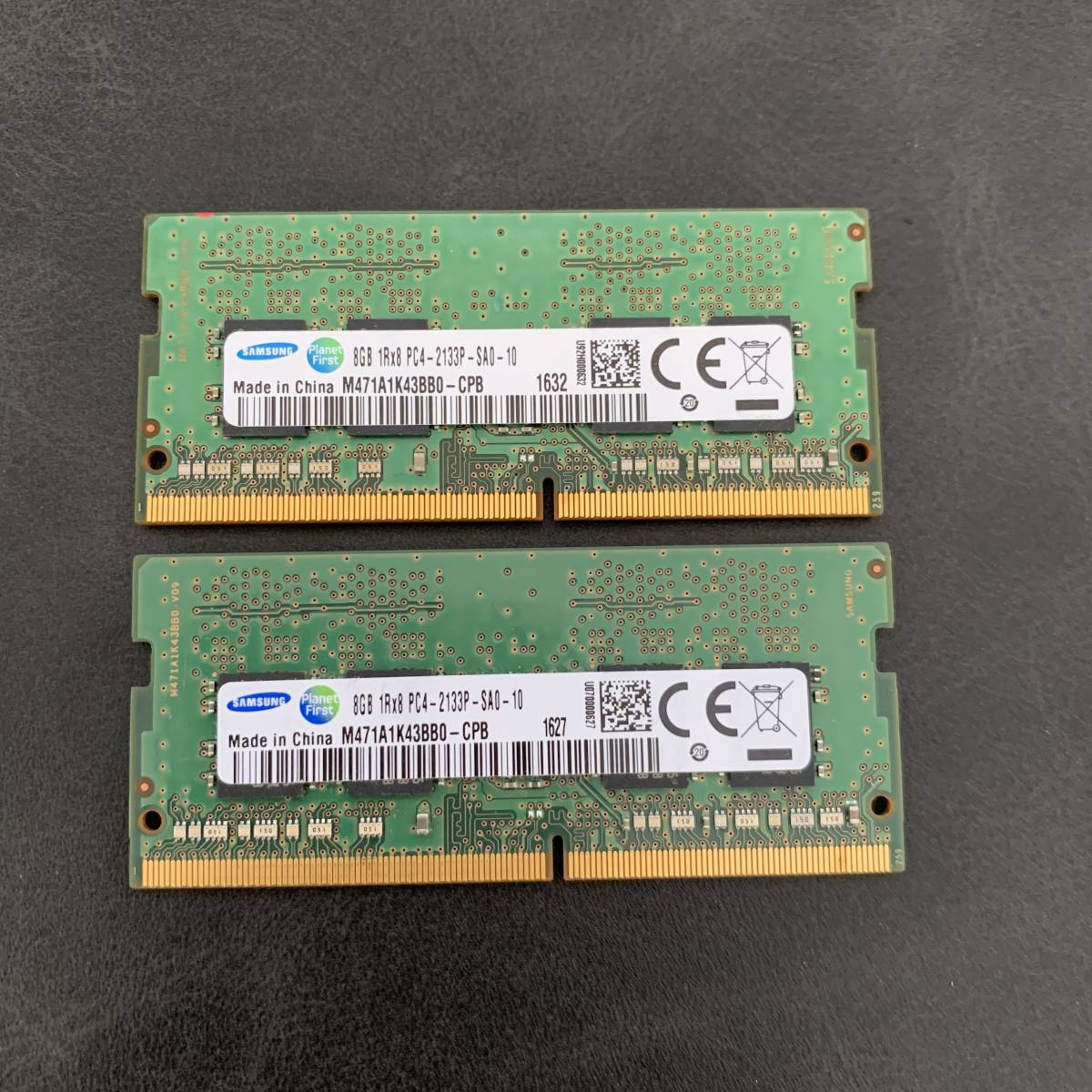 ノートパソコン用 SAMSUNG DDR4 PC4-3200AA 8GB 2枚セット 合計16GB
