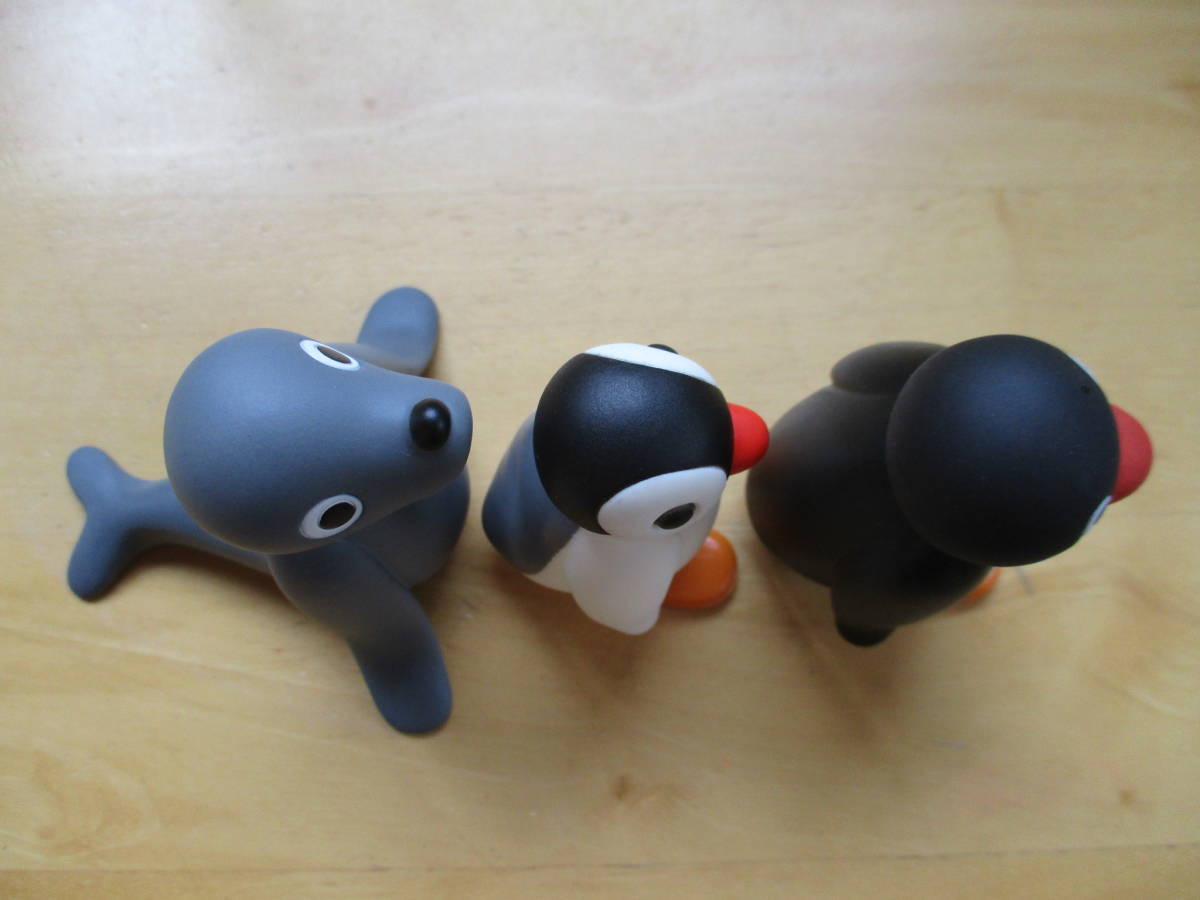 当時物 1993 バンダイ PINGU ピングー 家族 ソフビ 人形 全5種セット
