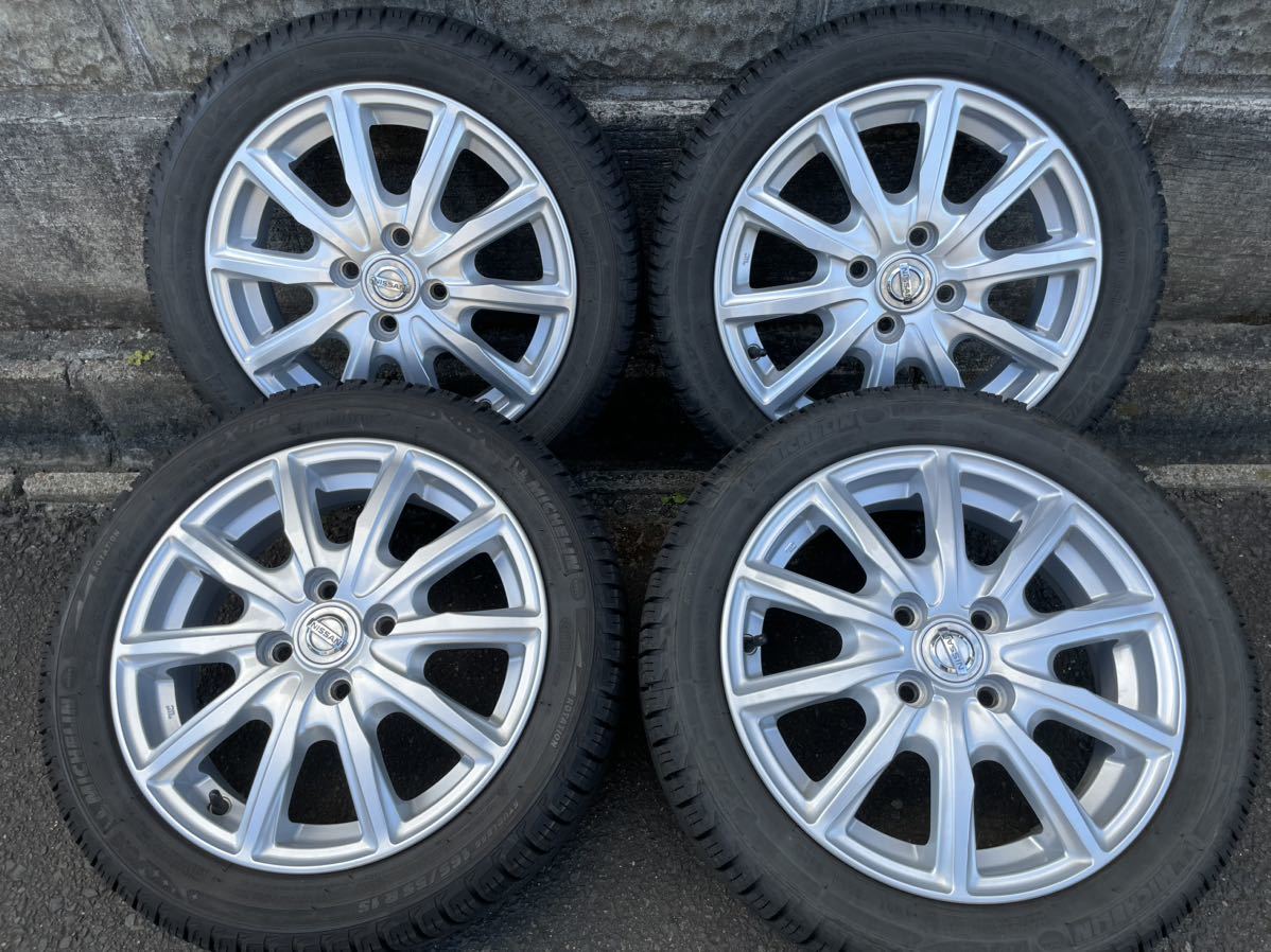 即決 美品 日産純正 バリ山 165/55R15 18年 ミシュラン スタッドレス デイズ他ハブ径59以下のタント・ミラ・アルト・スペーシア軽自にも 