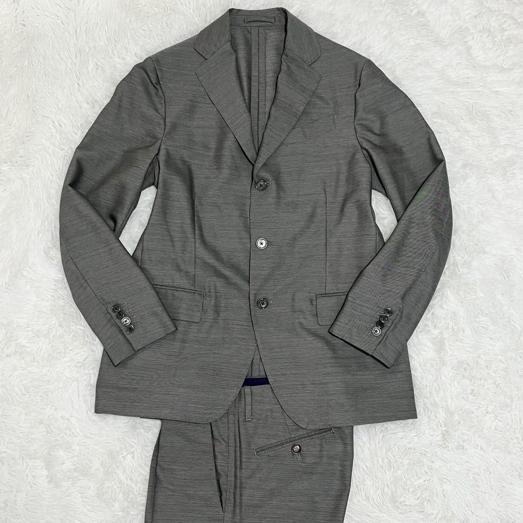 【極美品】LARDINI × Giab's EASYWEAR セットアップ スーツ 48 | ラルディーニ ジャブス アルキビオ ジャケット スラックス グレー 