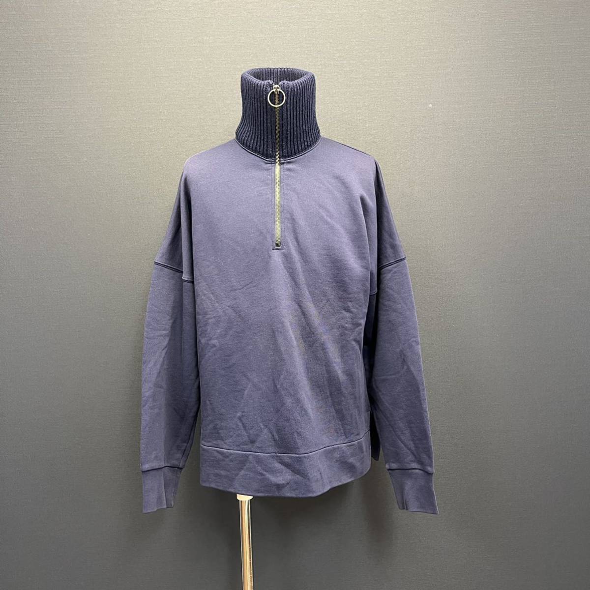 爆買い，お得 Acne Studios Half Zip Elbow Patch Sweat navy size M アクネ ストゥディオズ ハーフジップ エルボーパッチ スウェット スエット ネイビー(男性用)｜売買されたオークション情報、yahooの商品情報をアーカ 男性用