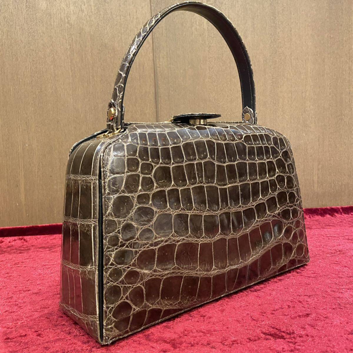 クロコダイル CROCODILE シャイニークロコ ワニ革 ターンロック