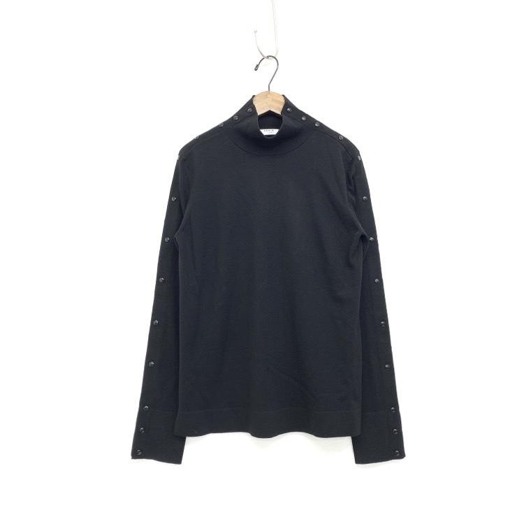 未使用品 AKRIS アクリス ウール ニット トップス ブラック 36