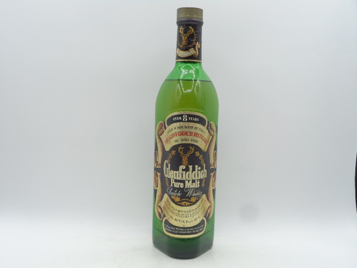 GLENFIDDICH 8年 グレンフィディック ピュアモルト スコッチ ウイスキー 750ml 43％ 未開封 古酒 P21447