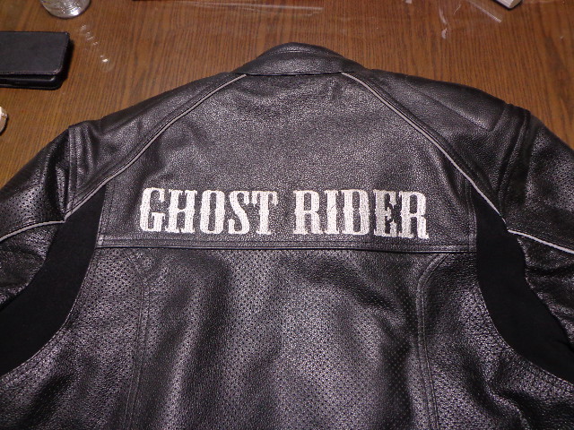 GHOST RIDER レザージャケット 牛革 本革 バイク 革ジャン パンチング